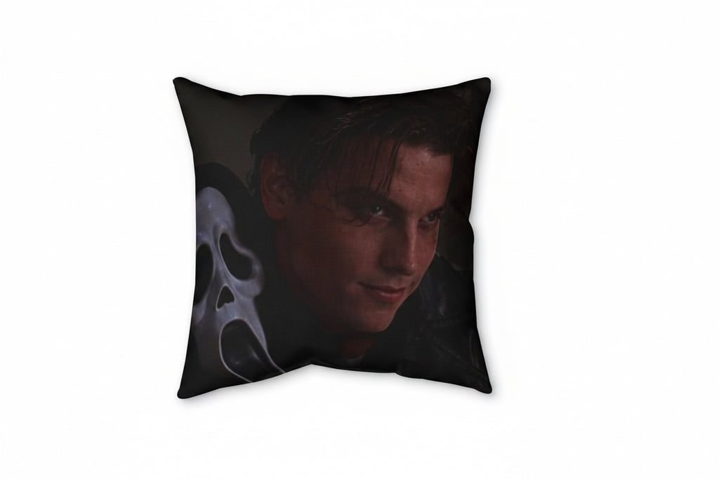 Billy Loomis Scream Pillow 🔪 | Dark Horror Movie Accent Pillow for Bedroom & Couch
