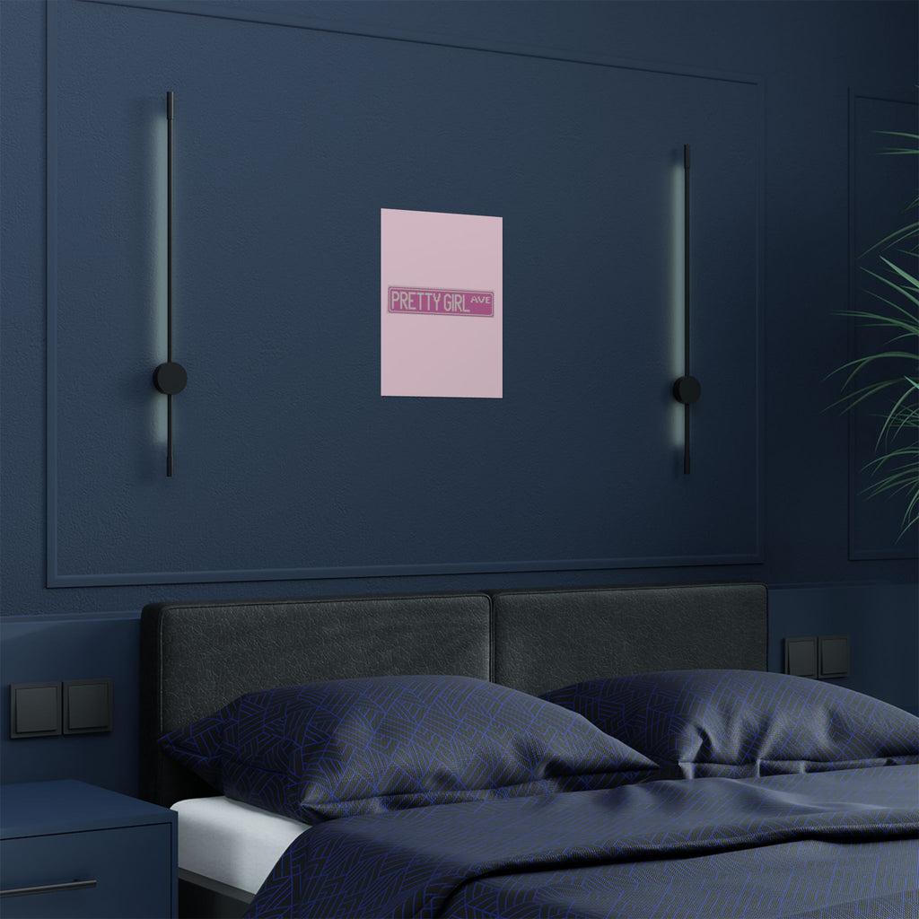 Pretty Girl Ave Poster | Aesthetic Wall Art Print 300gsm Satin