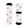 Red Ribbon Bow Socks | Cute Girly Coquette Aesthetic Socks