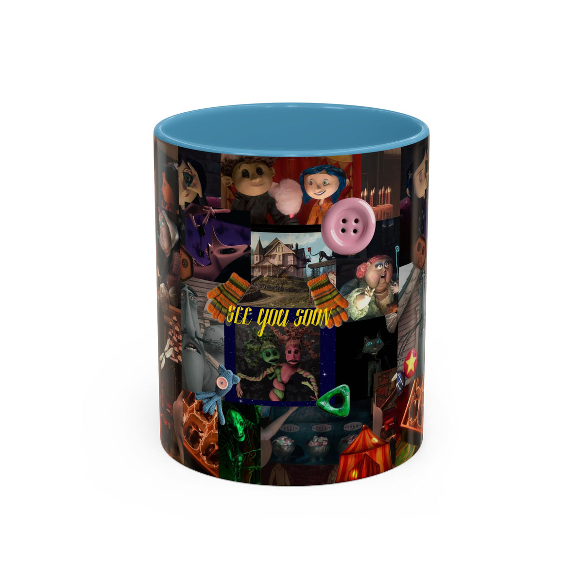 Coraline Collage Coffee Mug | Spooky Aesthetic Ceramic Mug 11oz & 15oz