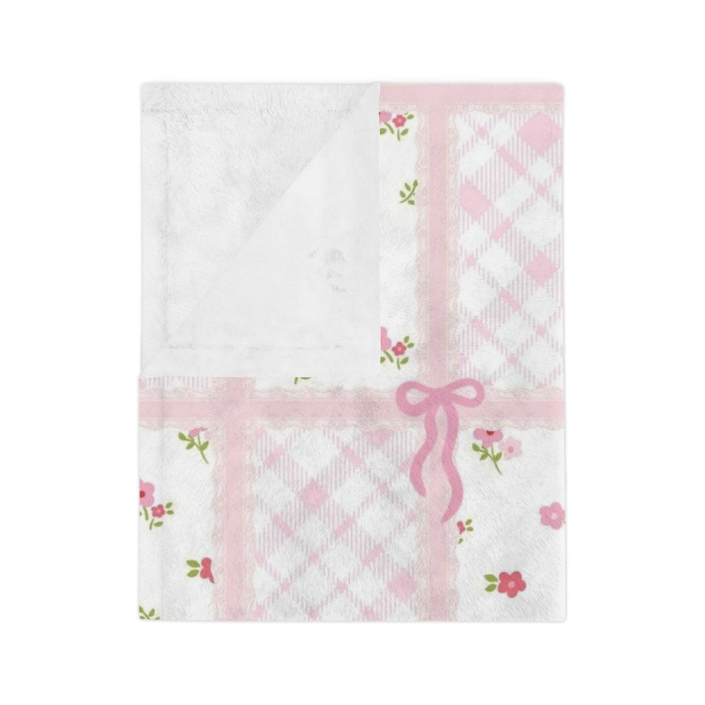 Pink Coquette Fleece Blanket 🎀 | Soft Cozy Throw for Girls & Women