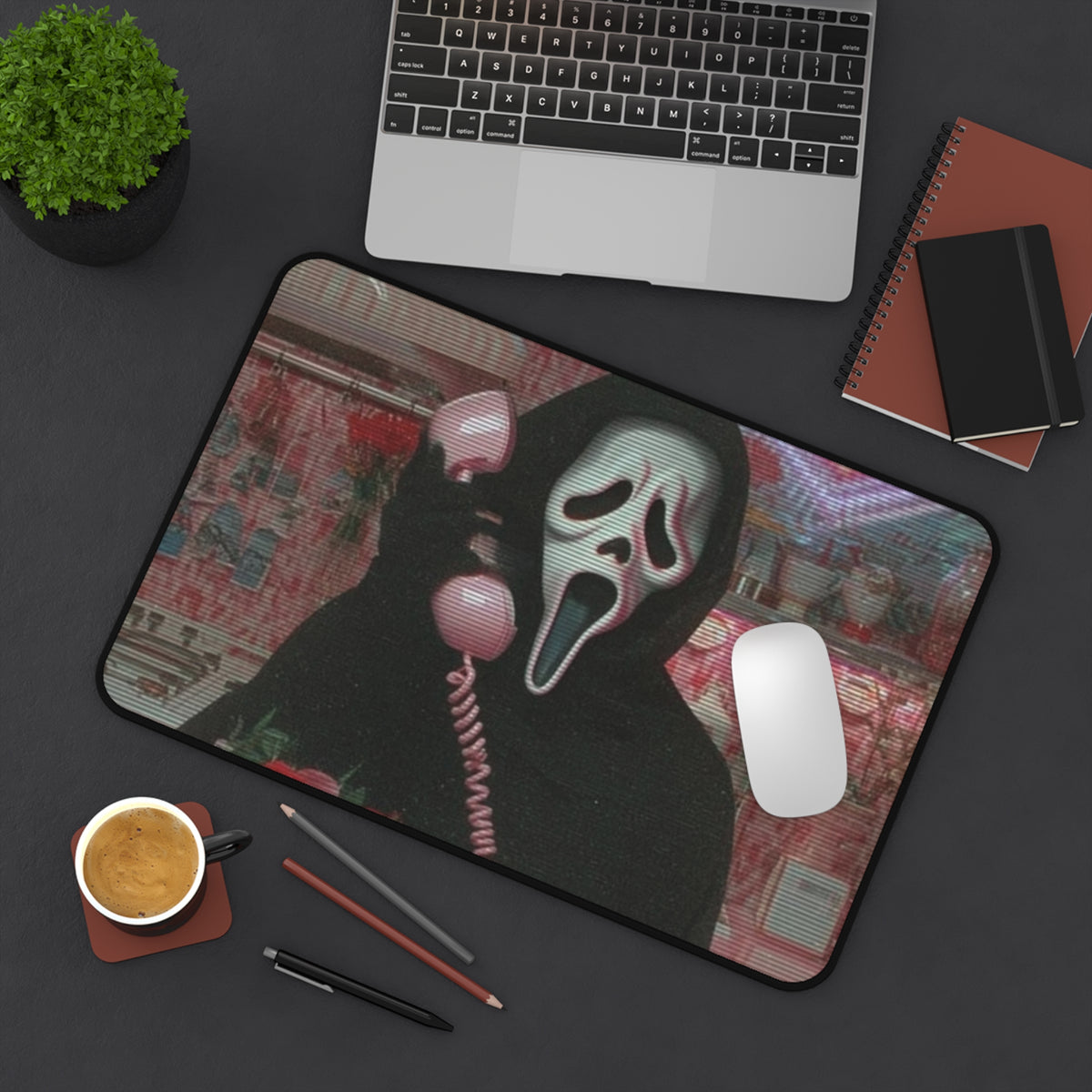 Scream Horror Desk Mat 🔪 | Neoprene Anti-Slip Gaming & Office Mouse Pad
