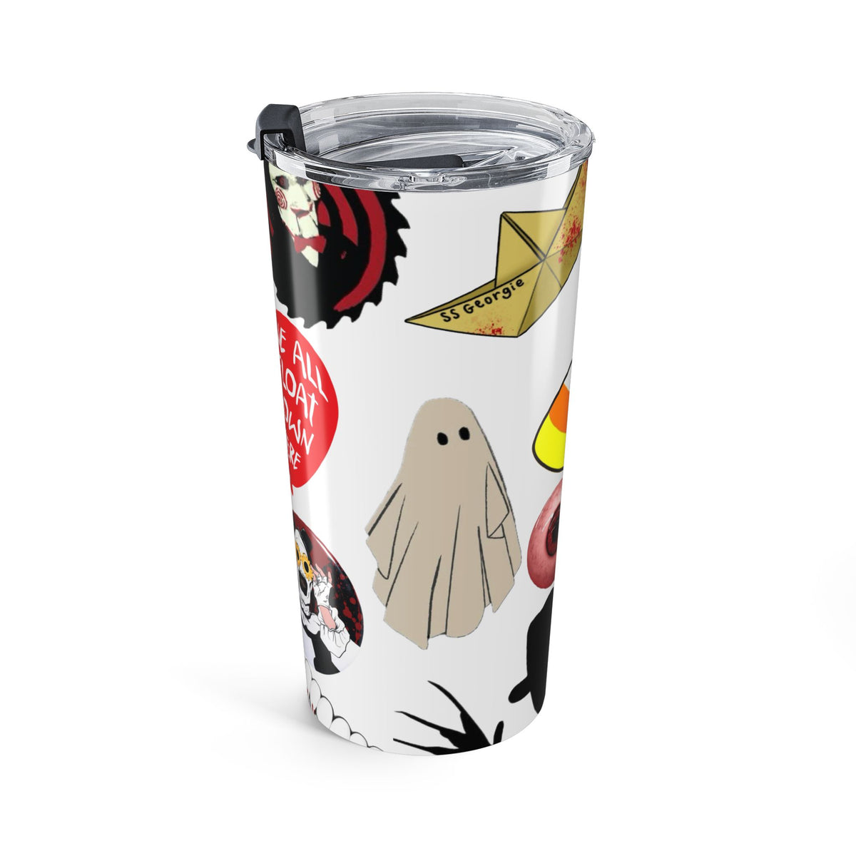 Slashers Halloween Tumbler 20oz 🔪🎃 | Creepy Cute Horror-Inspired Insulated Cup
