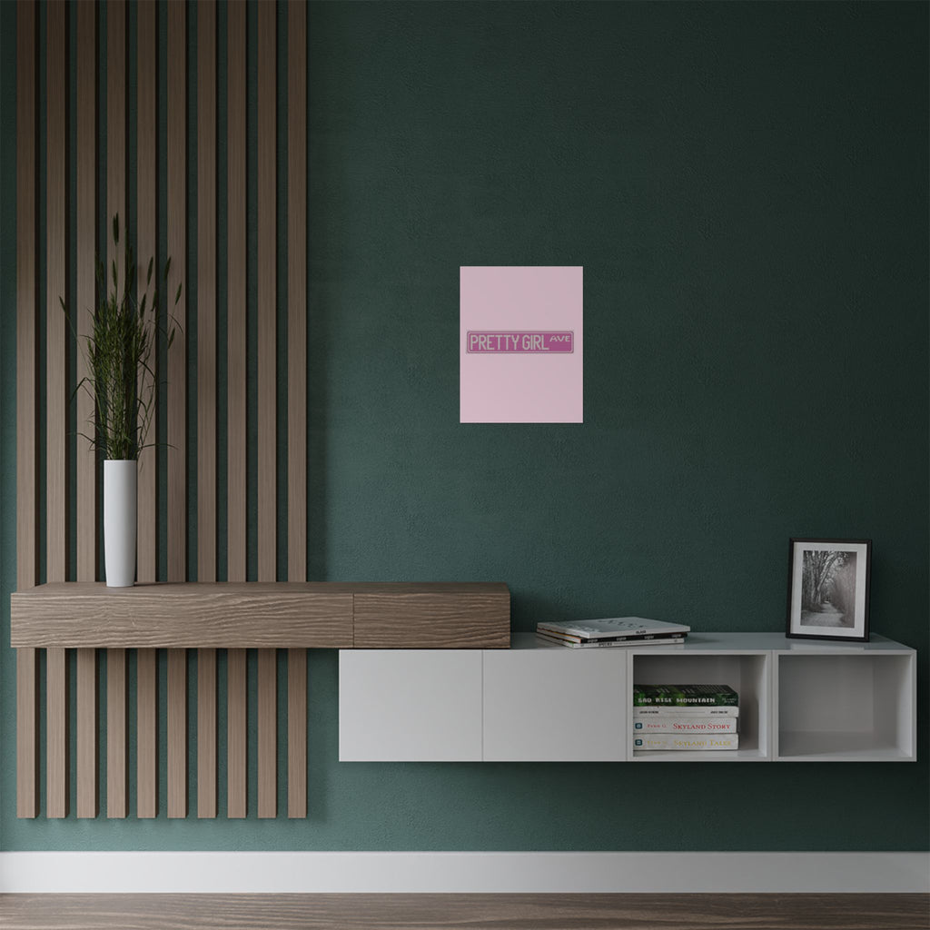 Pretty Girl Ave Poster | Aesthetic Wall Art Print 300gsm Satin