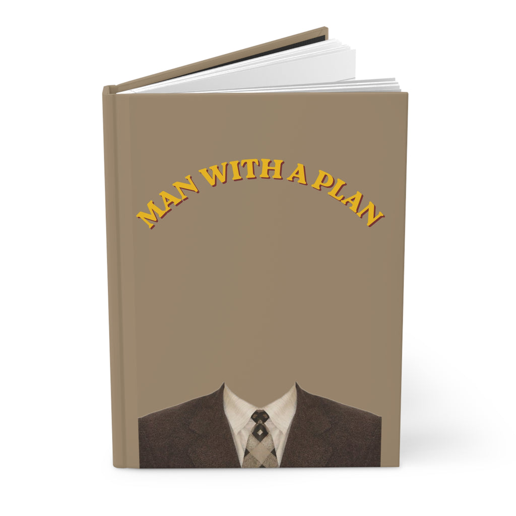 Man With a Plan Vintage Suit Graphic Journal | Bold Retro Hardcover Notebook