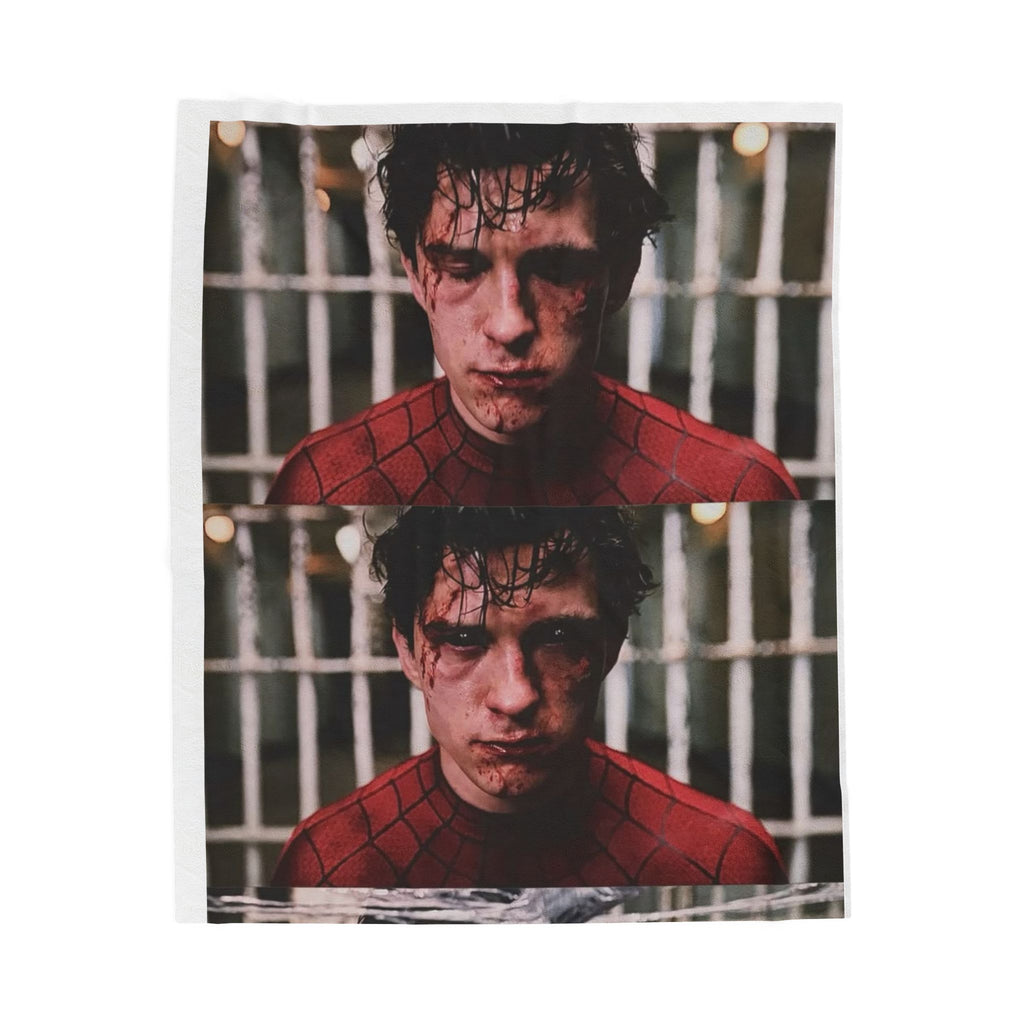Spider-Man Portrait Velveteen Plush Blanket 🕷️ | Cozy Superhero Throw Blanket