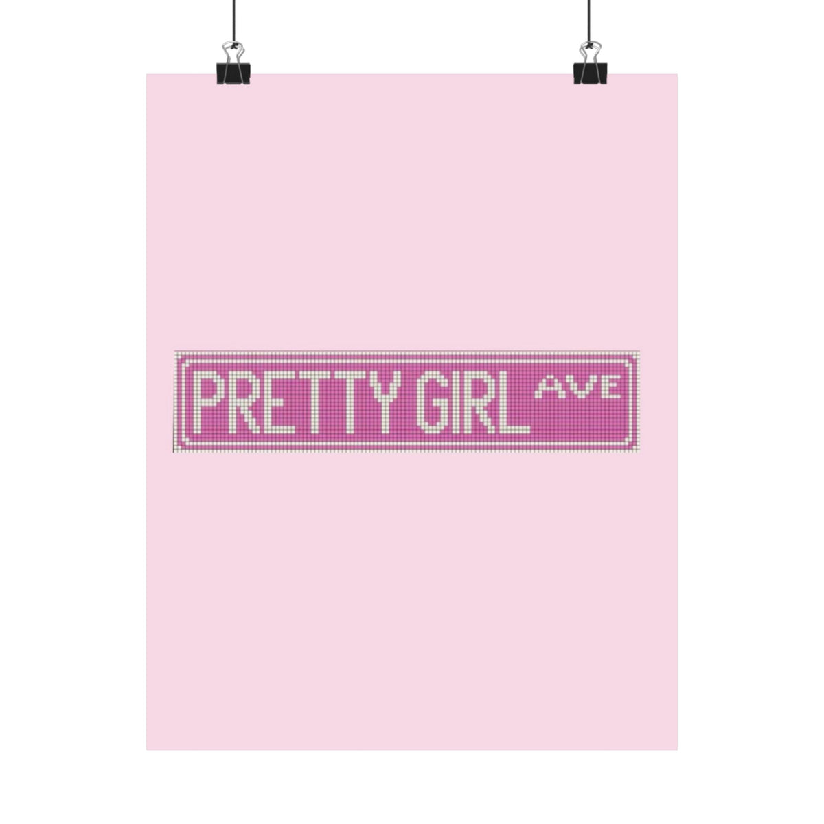 Pretty Girl Ave Poster | Aesthetic Wall Art Print 300gsm Satin
