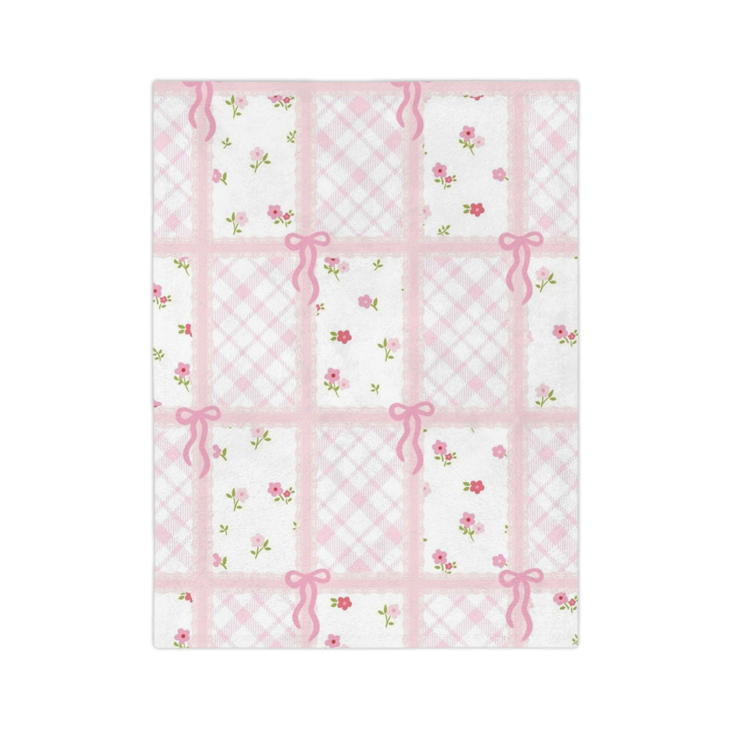 Pink Coquette Fleece Blanket 🎀 | Soft Cozy Throw for Girls & Women
