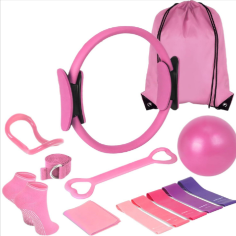 13-Piece Yoga & Pilates Set 🧘‍♀️✨ | Complete Home Fitness Kit with Mat, Blocks, Bands & More
