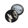 Horror Kiss Moon Skull Lapel Pin 🖤 | Goth Gothic Jason Enamel Pin Button