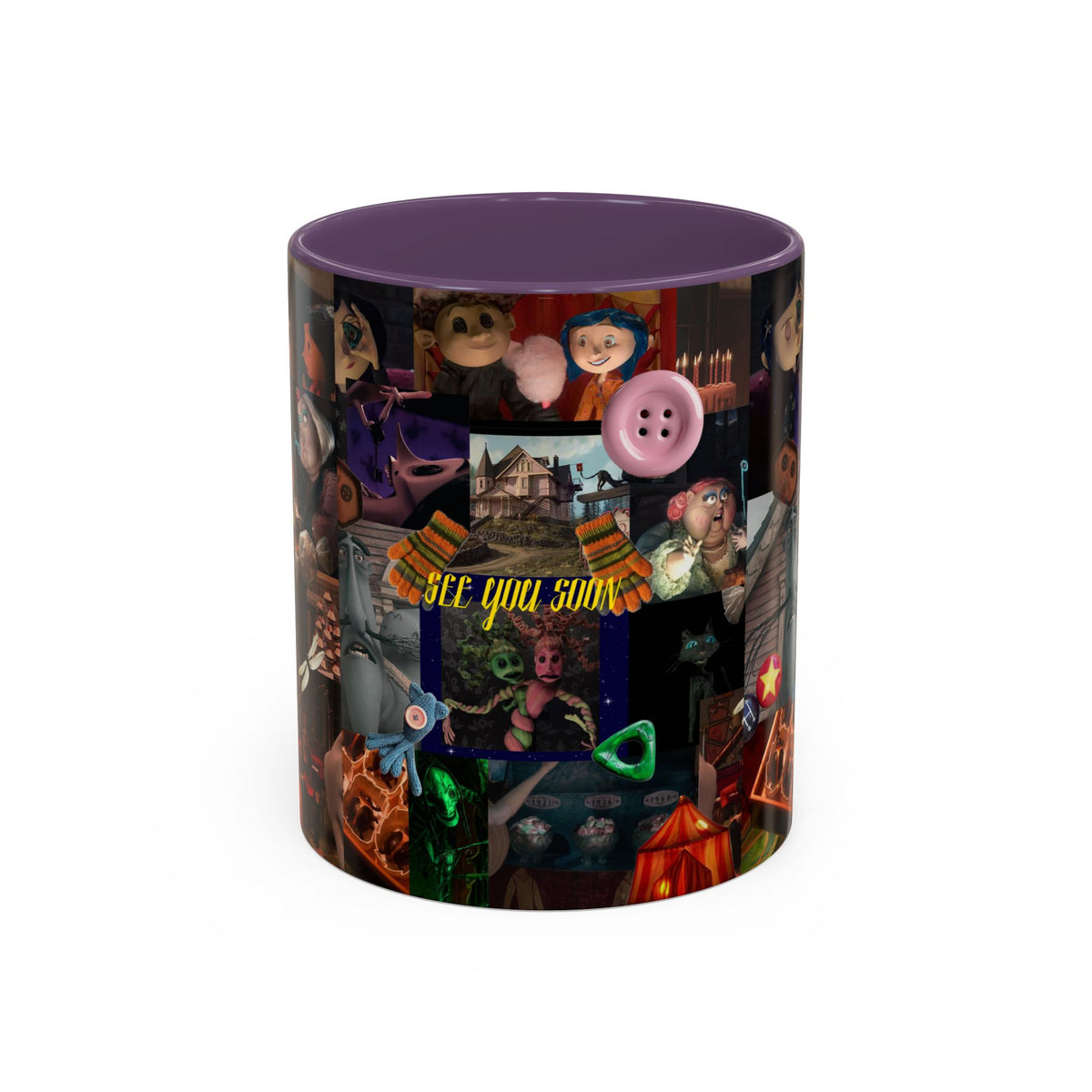 Coraline Collage Coffee Mug | Spooky Aesthetic Ceramic Mug 11oz & 15oz
