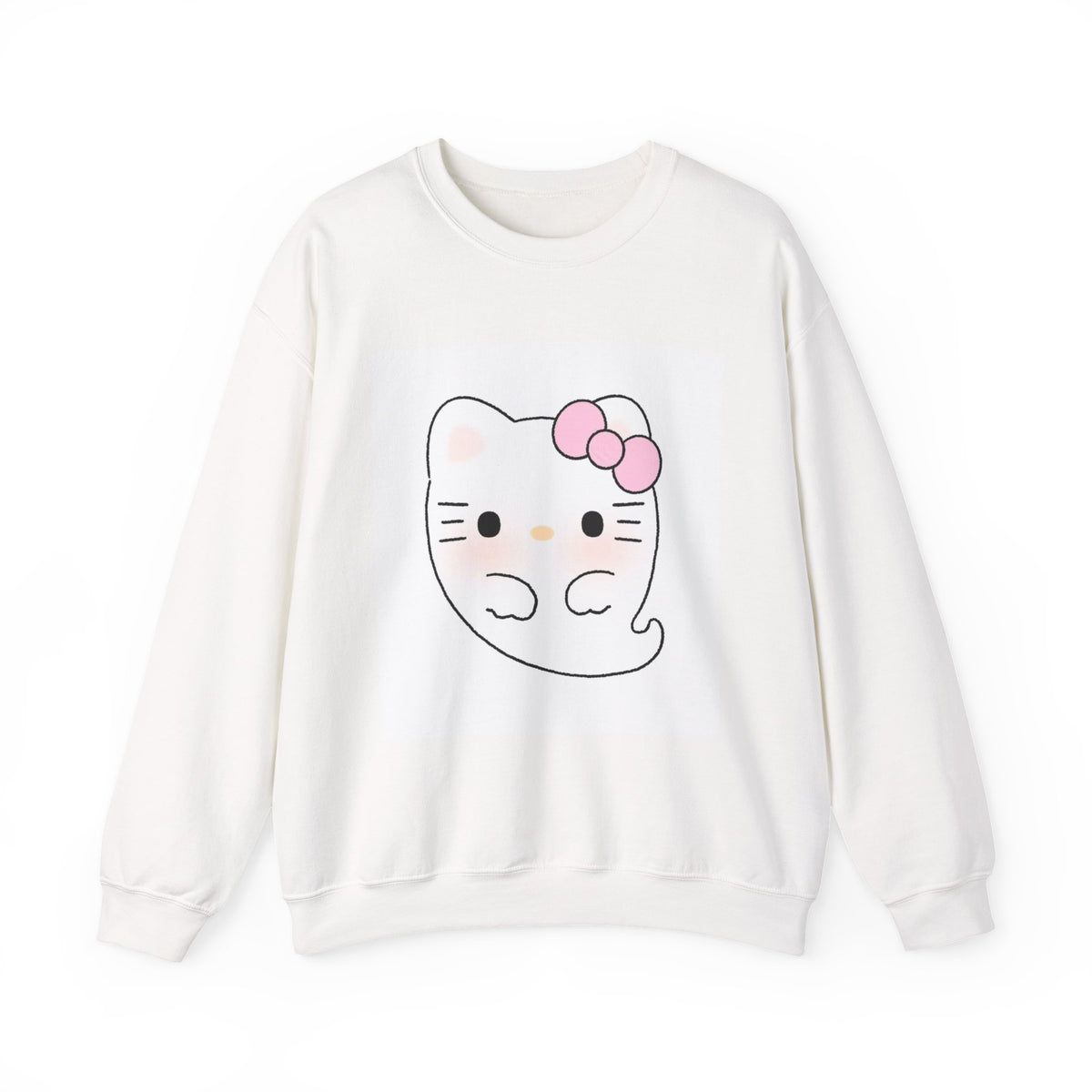 Hello Kitty Ghost Crewneck Sweatshirt | Cute Unisex Halloween Pullover