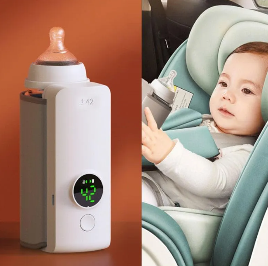 Portable Wireless Baby Bottle Warmer 🍼✨ | USB Rechargeable Travel Milk Warmer for On-the-Go Feeding