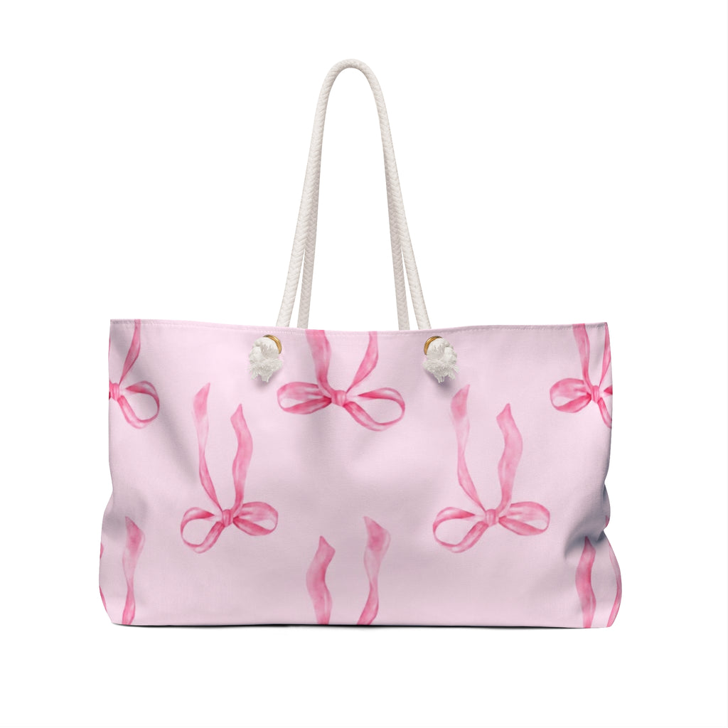 Bow Multi-Purpose Weekender Tote Bag 🎀 | Cute Oversized Beach & Travel Bag