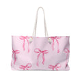 Bow Multi-Purpose Weekender Tote Bag 🎀 | Cute Oversized Beach & Travel Bag
