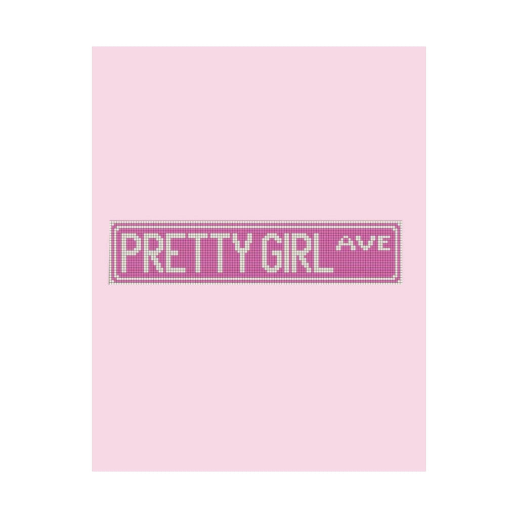 Pretty Girl Ave Poster | Aesthetic Wall Art Print 300gsm Satin