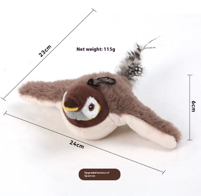 Flapping Bird Cat Toy 🐦🐱 | Interactive Electric Moving Bird Feather Toy for Indoor Cats