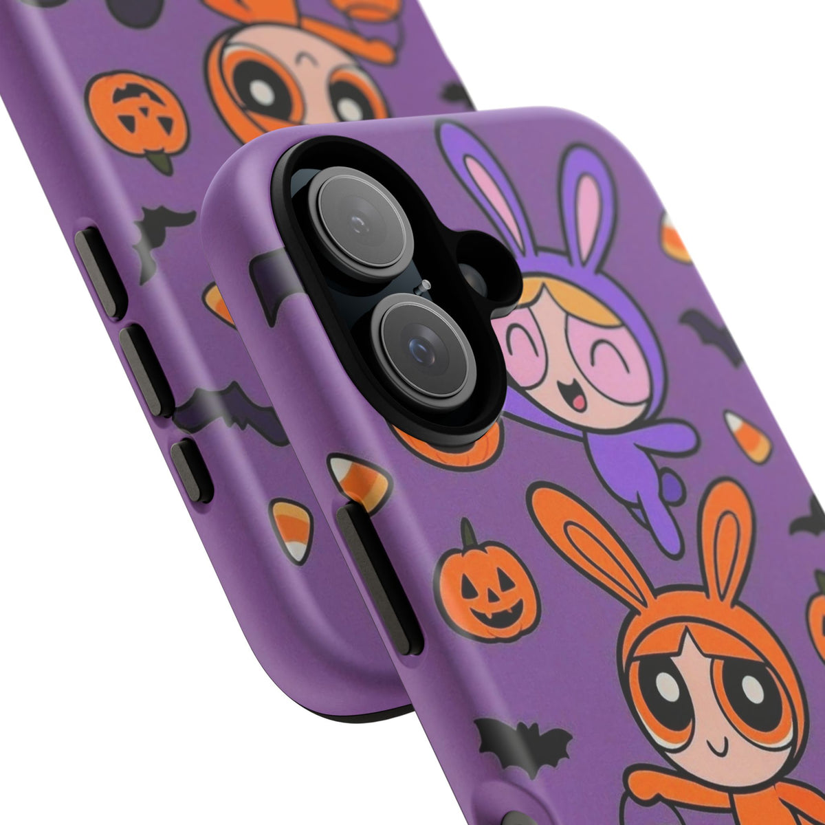 Powerpuff Girls Bunny Costume Phone Case 🧡🖤💜 | Cute Y2K iPhone Cover