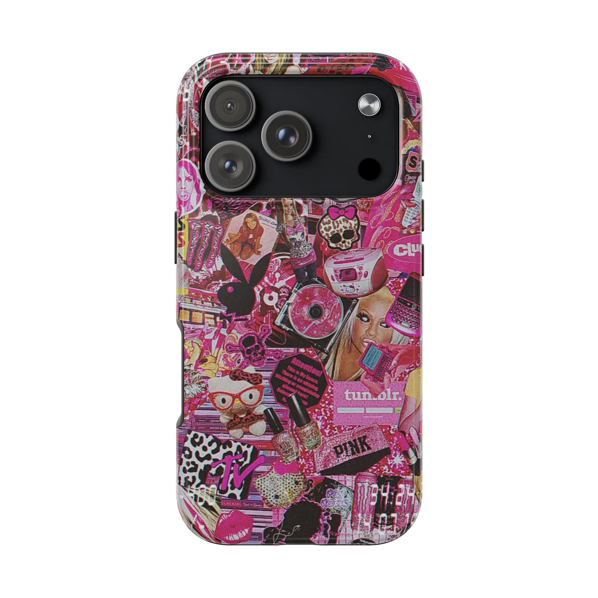 Pink Y2K Glam Phone Case | Retro Collage Aesthetic iPhone Cover