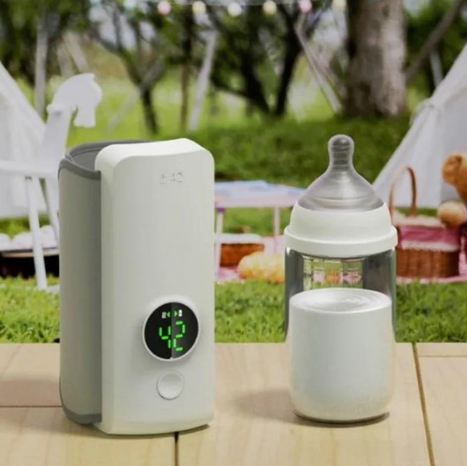 Portable Wireless Baby Bottle Warmer 🍼✨ | USB Rechargeable Travel Milk Warmer for On-the-Go Feeding