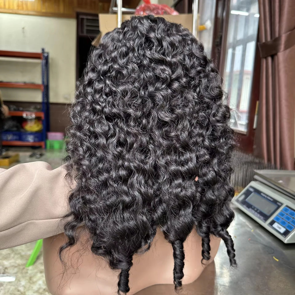 Wholesale Vietnamese Non-Remy Human Hair Full HD Transparent Front Training Heads Body Wave Wigs in Black Style for Women