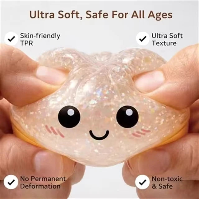 Glitter Dumpling Squishy Toy-10-Color Random Surprise Box TPR Material Non-Toxic Durable Party Supplies New Arrival