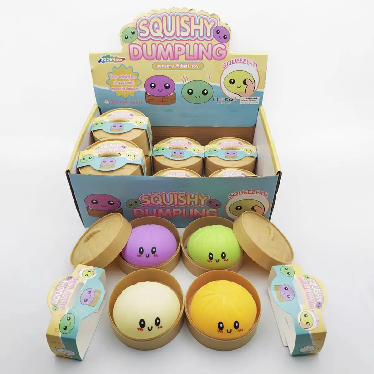 Glitter Dumpling Squishy Toy-10-Color Random Surprise Box TPR Material Non-Toxic Durable Party Supplies New Arrival