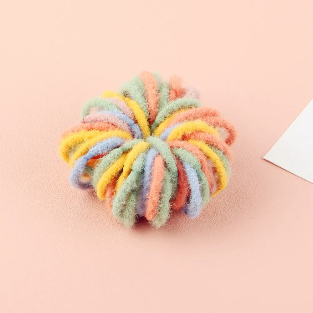 Candy Color Elastic Hair Bands (100 pcs) 🎈✨ | Girls & Kids Nylon Scrunchie Headband Set