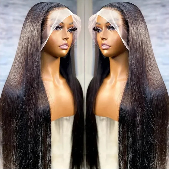 Straight Raw Human Hair Lace Front Wigs Hairline Wig Virgin Human Hair Hd Lace Frontal Wig Vendor  for Black Women