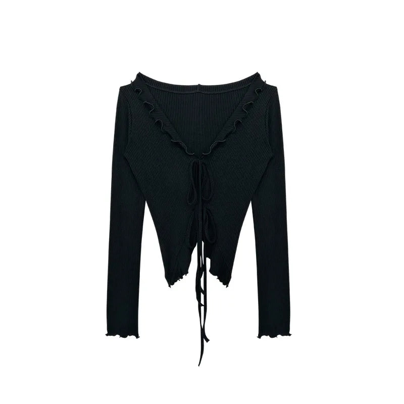 2026 New Fishtail Sweet Seamless Sweat-Wicking Yoga Suit Lace-up Spaghetti Strap  Slim Fitness Sports Top Long