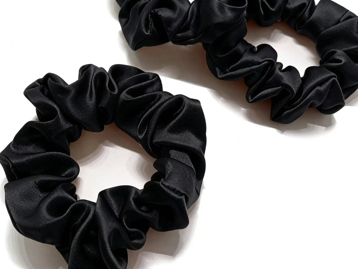 Best Glossy Luxury Hot Sale Classic Elegant Hairband 19mm Silk Scrunchie 3.5cm