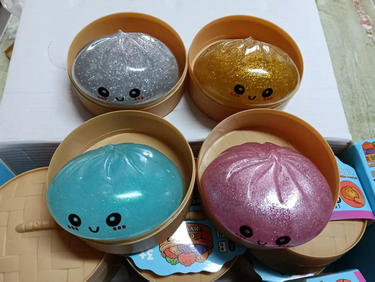 Glitter Dumpling Squishy Toy-10-Color Random Surprise Box TPR Material Non-Toxic Durable Party Supplies New Arrival