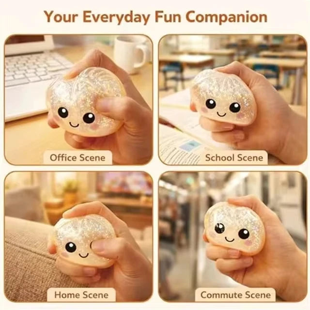 Glitter Dumpling Squishy Toy-10-Color Random Surprise Box TPR Material Non-Toxic Durable Party Supplies New Arrival