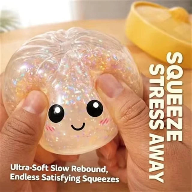 Glitter Dumpling Squishy Toy-10-Color Random Surprise Box TPR Material Non-Toxic Durable Party Supplies New Arrival
