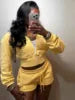 Rivet Zip Jacket & Drawstring Shorts Set 💫 | Women's Y2K Sporty Two-Piece