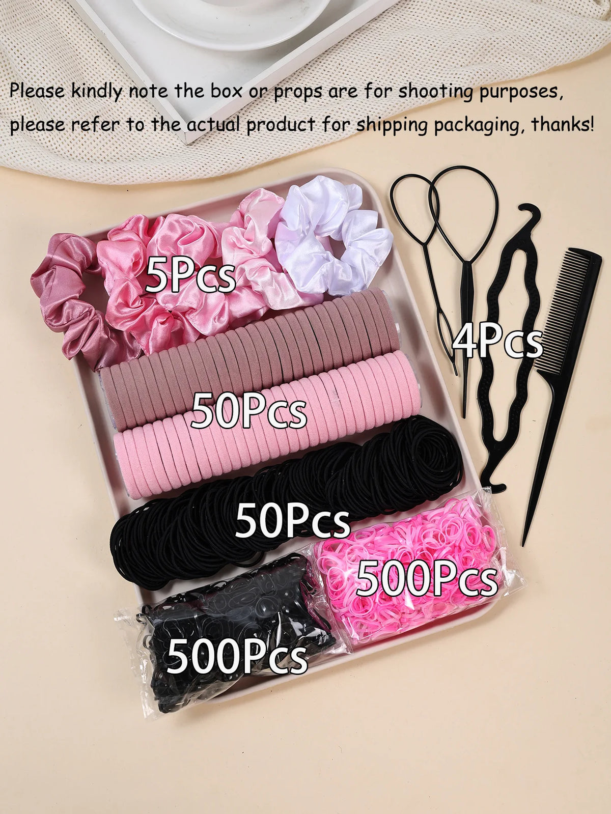 Rainbow Hair Ties Pack (1000+ pcs) 🌈✨ | Korean-Style Unisex Elastic Rubber Band Hair Accessories
