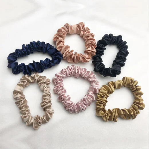 Silk Scrunchies & Hair Ties Set 🌸✨ | Large Mulberry Silk Hair Accessories for Hair & Skin