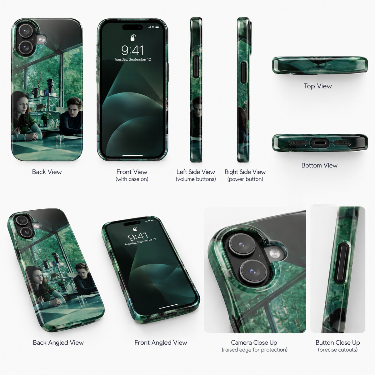 Bella & Edward Twilight Class Scene Phone Case | Slim Glossy iPhone Cover
