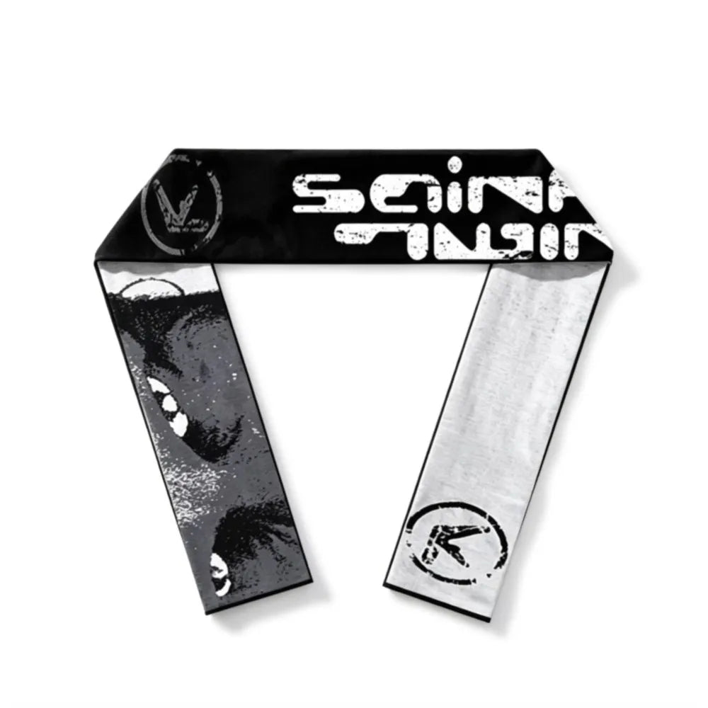 Y2K Knit Goth Scarf 🖤 | Unisex Aphex Twin Punk Streetwear Shawl