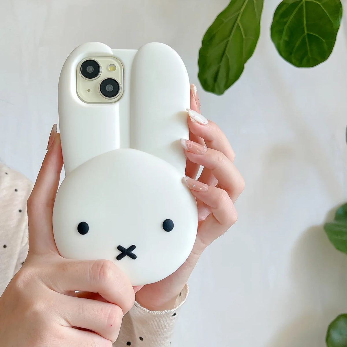 Cute Miffy Phone Case Silicone 17/16/15/14/13/12/11ProMax Kawaii Iphone Anti Drop Simple All Wrap Soft Case Gift Toy