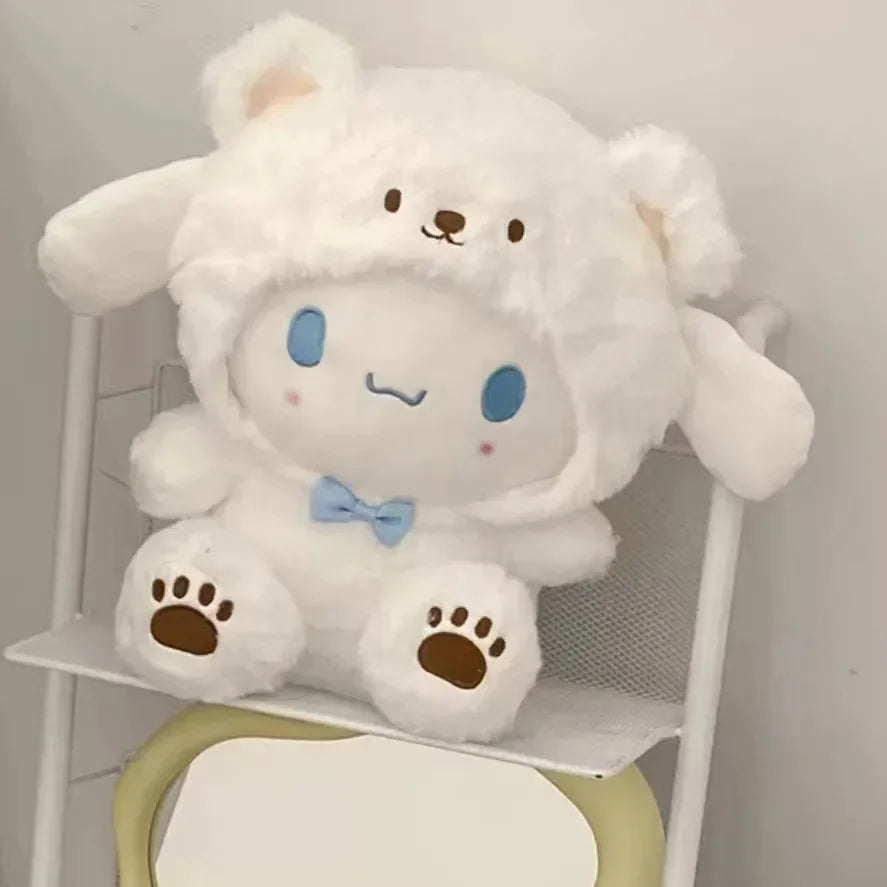 =2026 New Kawaii 25cm Sanrio Plush Toy Jade Dog Kuromi Dressing Doll Doll Plush Toy Stuffed Animal Patung Dolls Birthday Gift