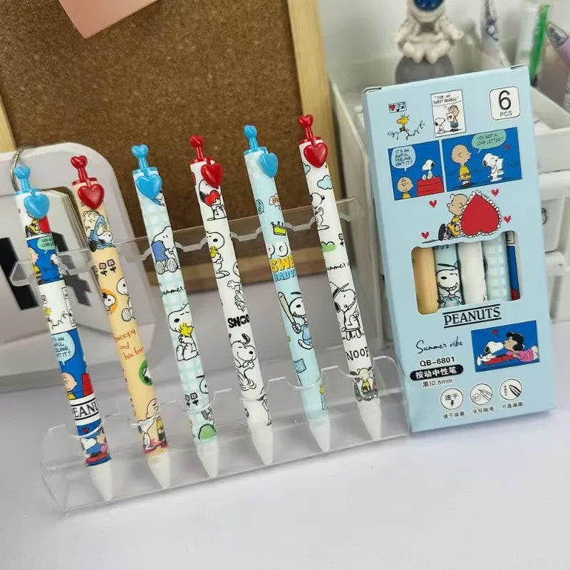 Snoopy & Friends Kawaii Gel Pen 🐾✒️ | Cute Cartoon Quick-Dry Stationery for School & Desk