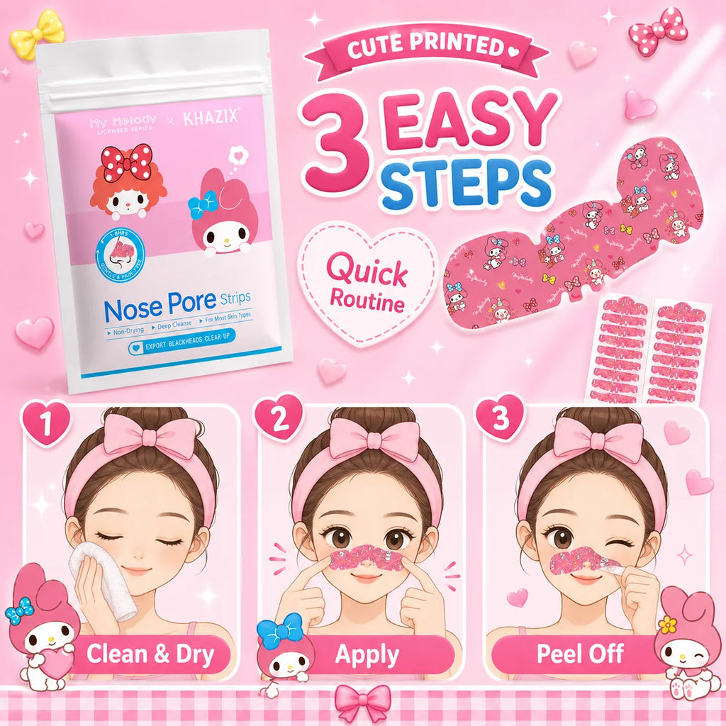 Blackhead Nose Cleansing Strips 🌸✨ | Soft Peel-Off Facial Pore Strips for Smooth Skin