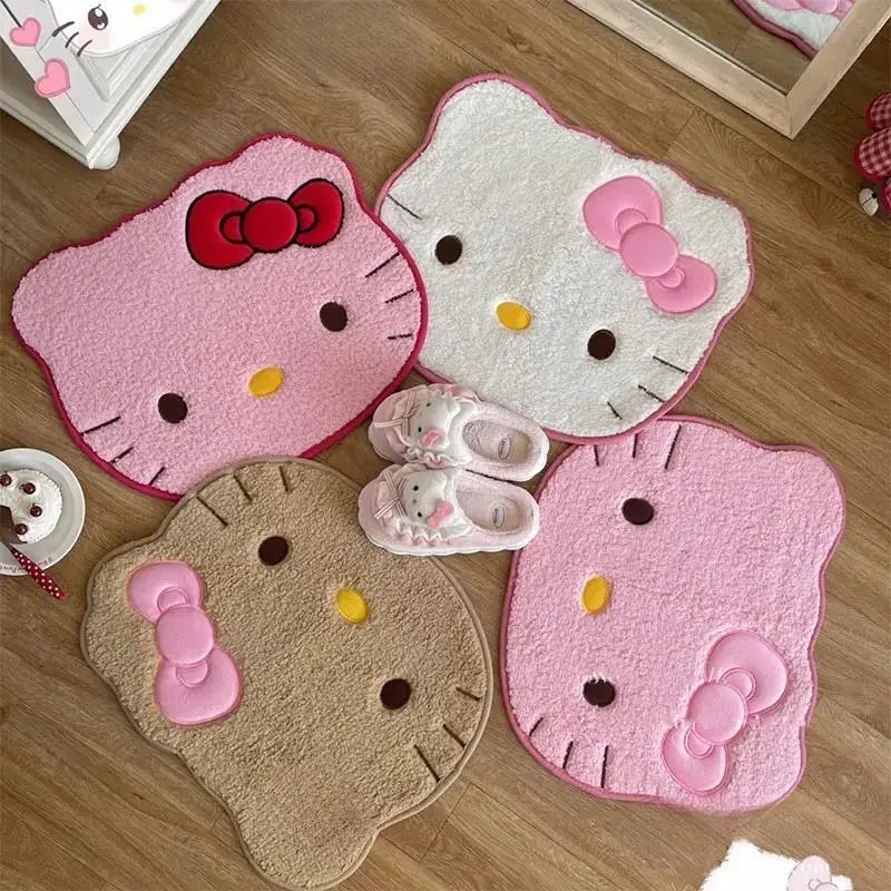 Hello Kitty Bathroom Mat 🐱♥️ | Soft Water-Absorbing Anti-Slip Flannel Doormat