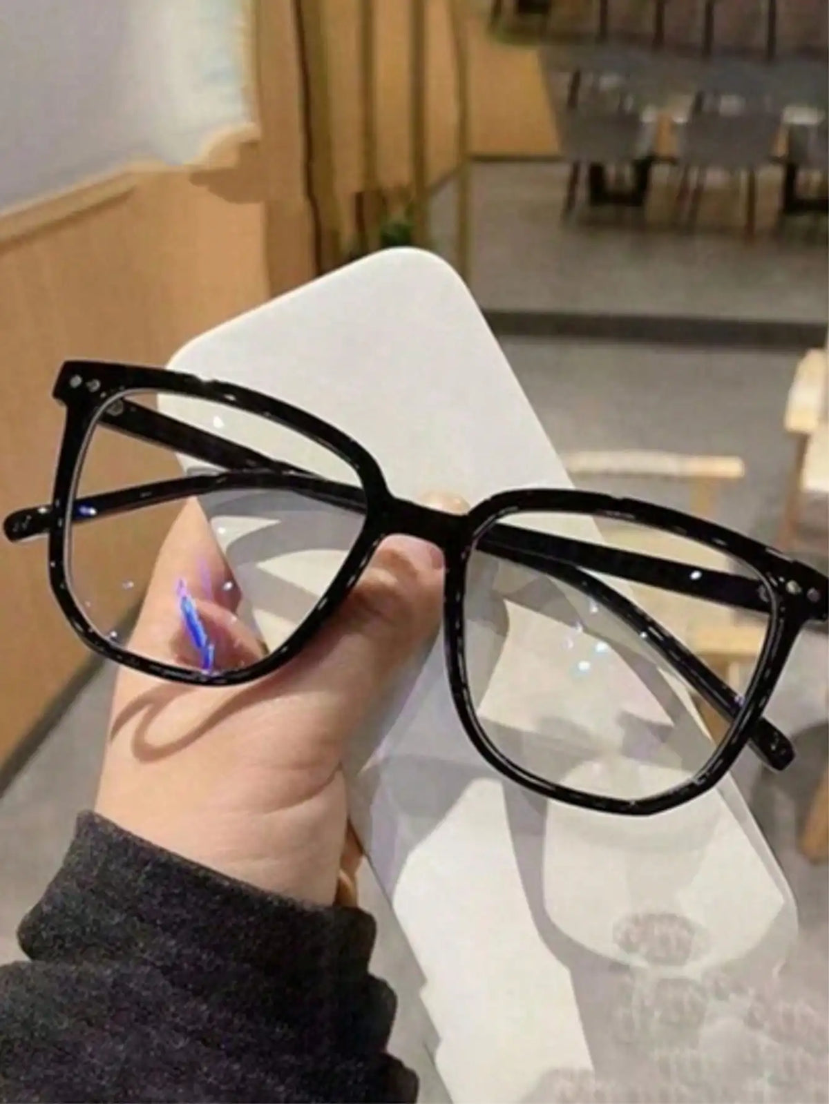 Retro Square Glasses 👓✨ | Vintage-Inspired Clear Lens Fashion Eyewear