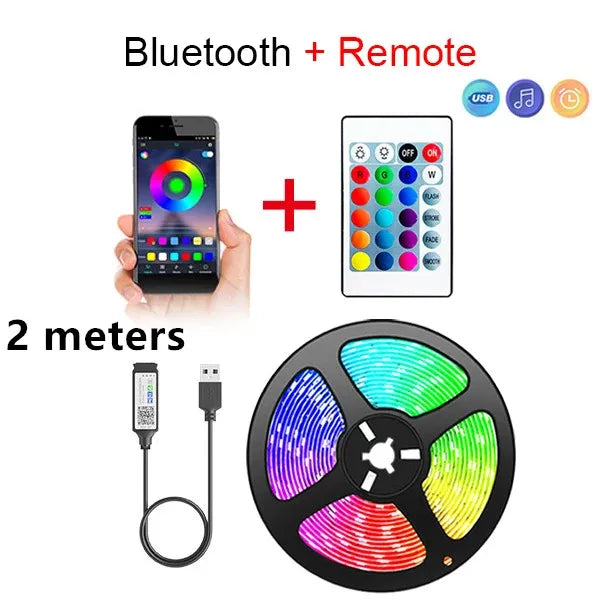 Bluetooth LED Strip Lights 🌈 | App & Remote Control Smart Lights for TV, Gaming & Room Decor