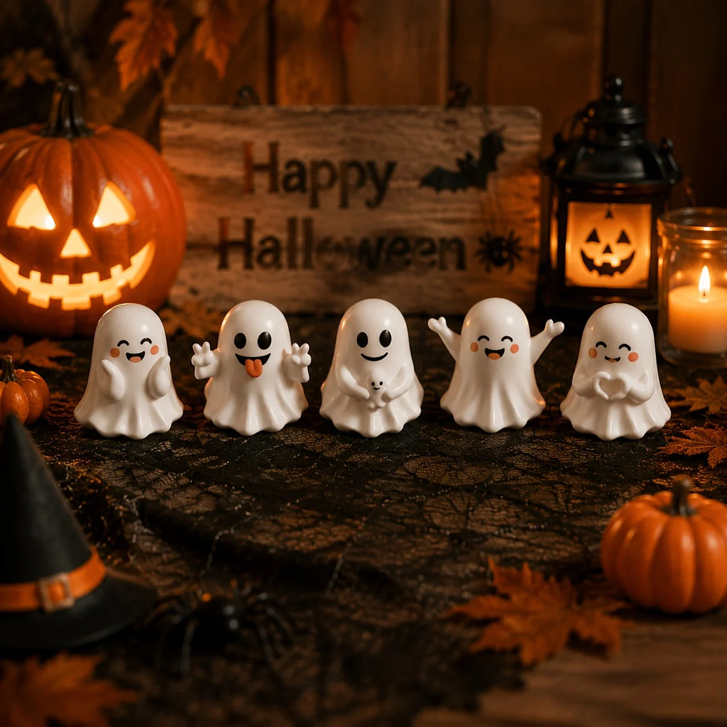 Halloween Mini Figurine Set 👻🎃 | Cute Spooky Tabletop Ornaments for Home & Office