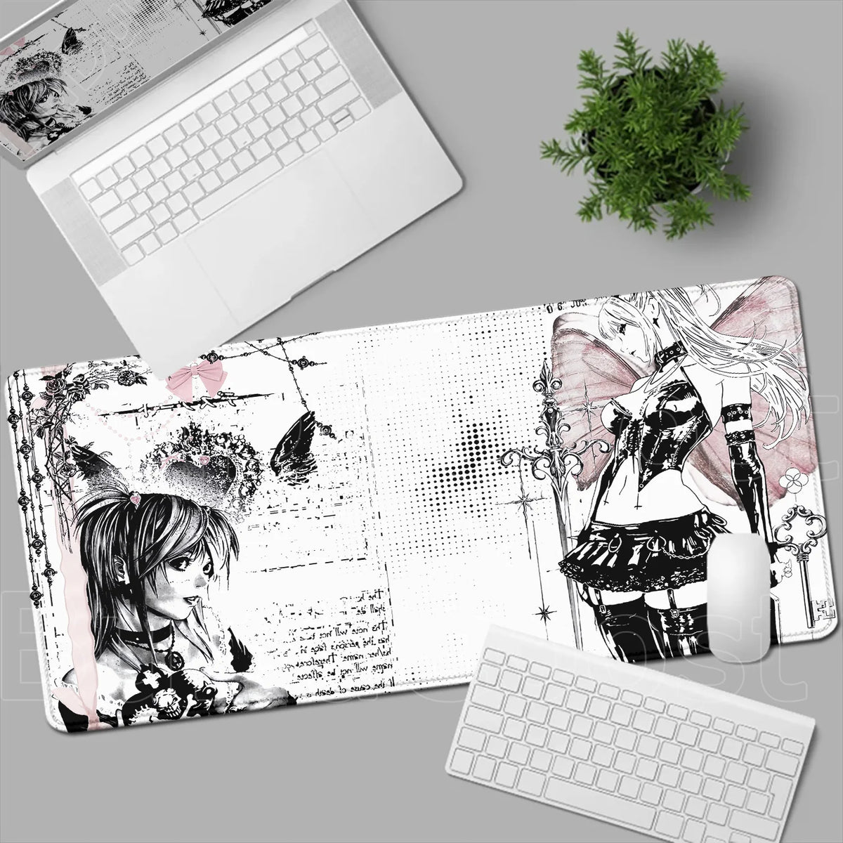 Death Note Anime Desk Mat 📓❤️‍🔥 | Misa Amane & Light Yagami Gaming Mouse Pad & Keyboard Mat
