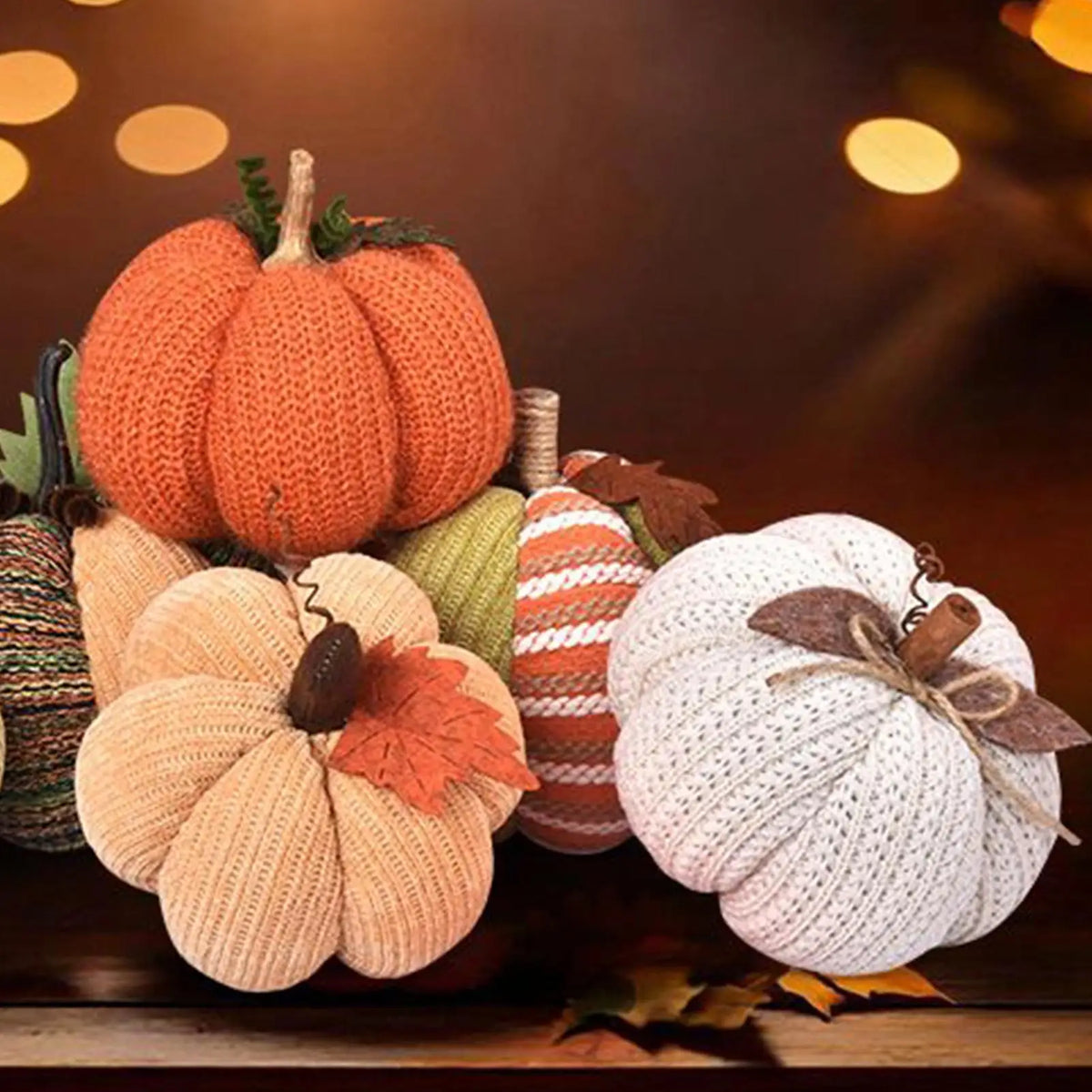 Halloween Decoration Knitted Pumpkin Halloween Festival Party Family Atmosphere Decor Bonsai Pendant Pumpkin Ornament Gifts