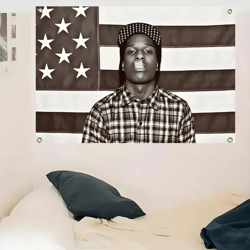 A$AP Rocky ASAP American Flag Rap Rapper Motivational